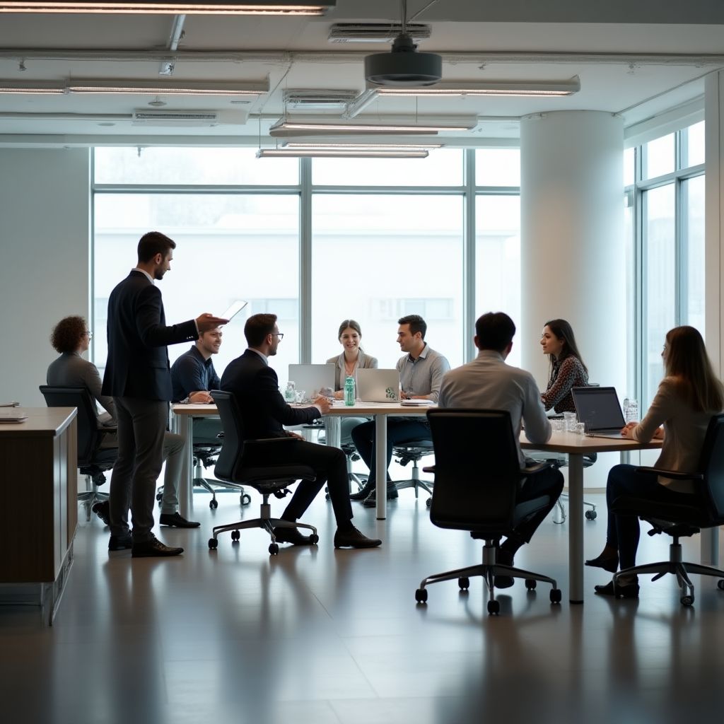 AphraSiaZX consulting team in a modern office setting